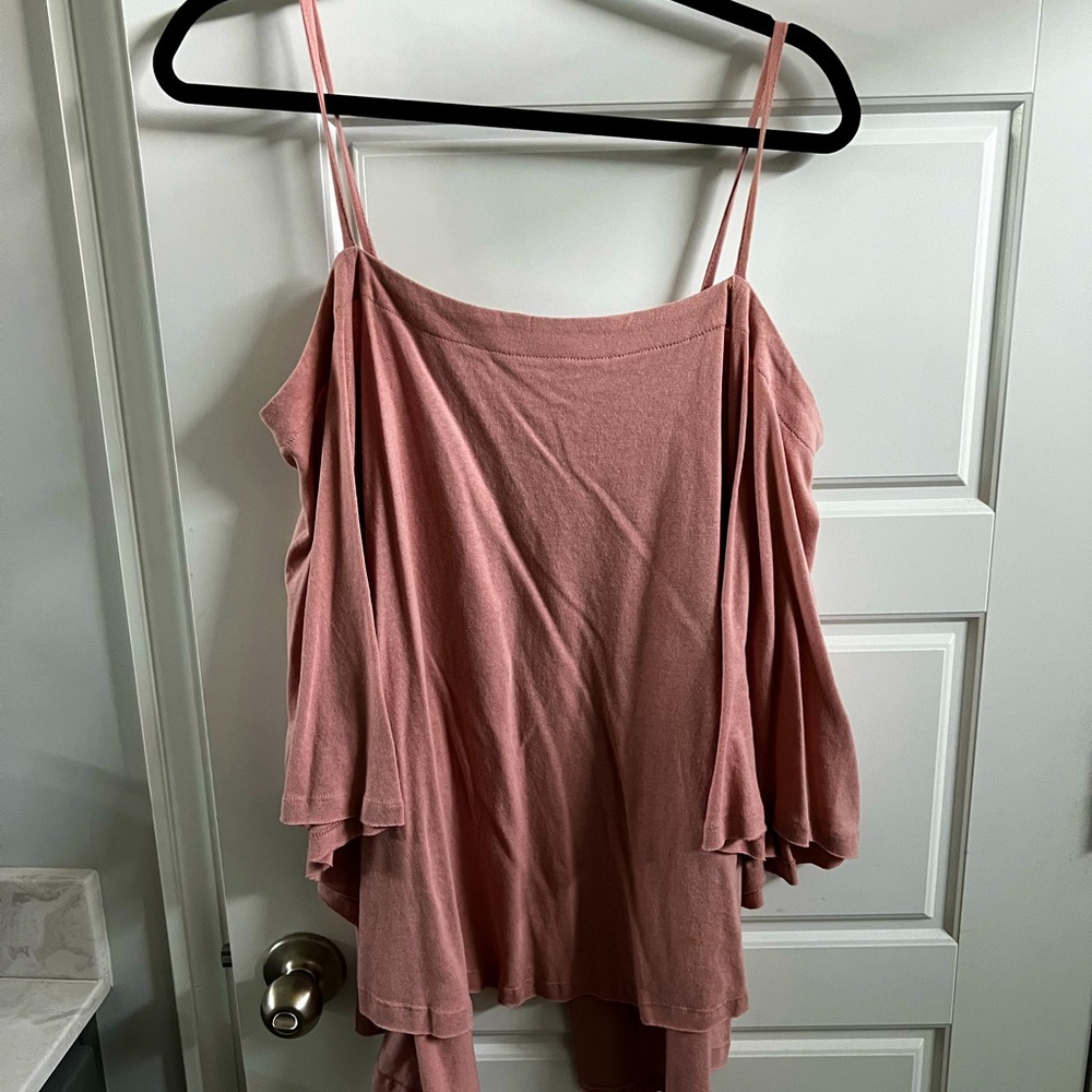 Open shoulder and open back top